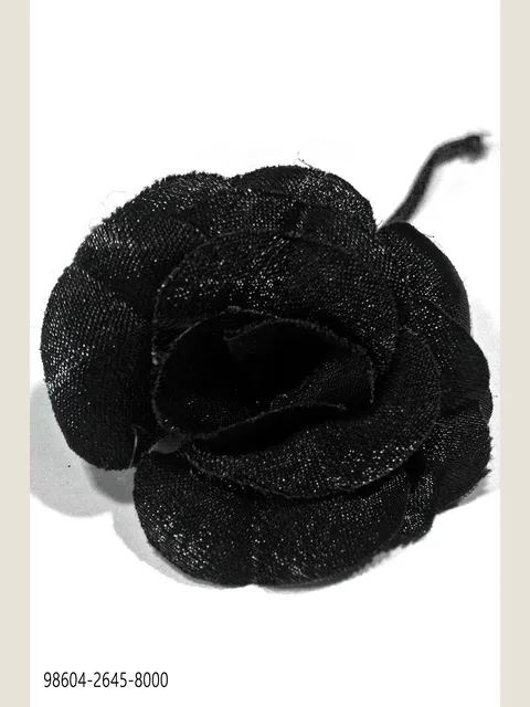 Black lurex flower
