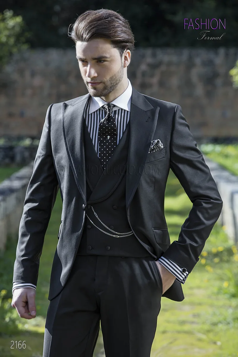 Costume de mariage noir pour homme fashion 1