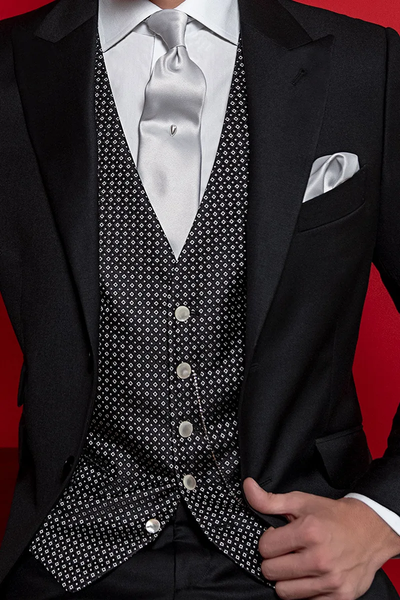 Gilet in pura seta nera
