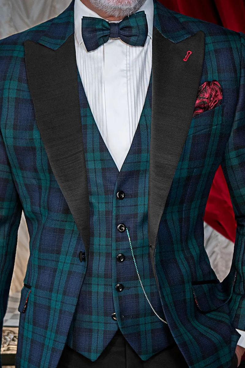 Gilet in lana tartan