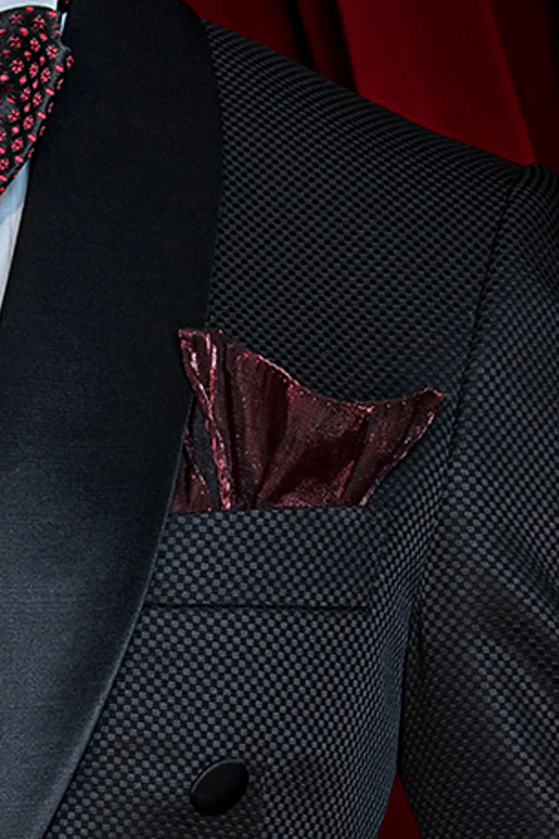 Fazzoletto in lurex rosso