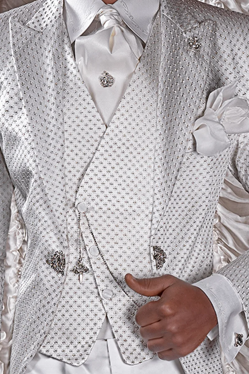 Gilet asimmetrico in raso ricamato