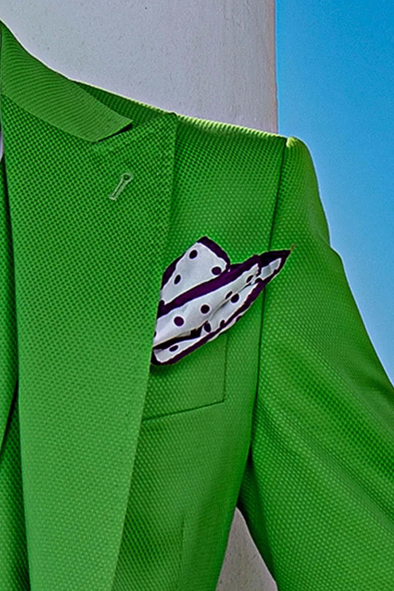 Fazzoletto seta twill con pois viola