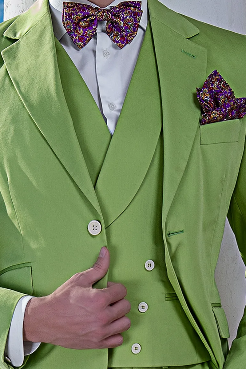 Gilet doppiopetto in cotone verde