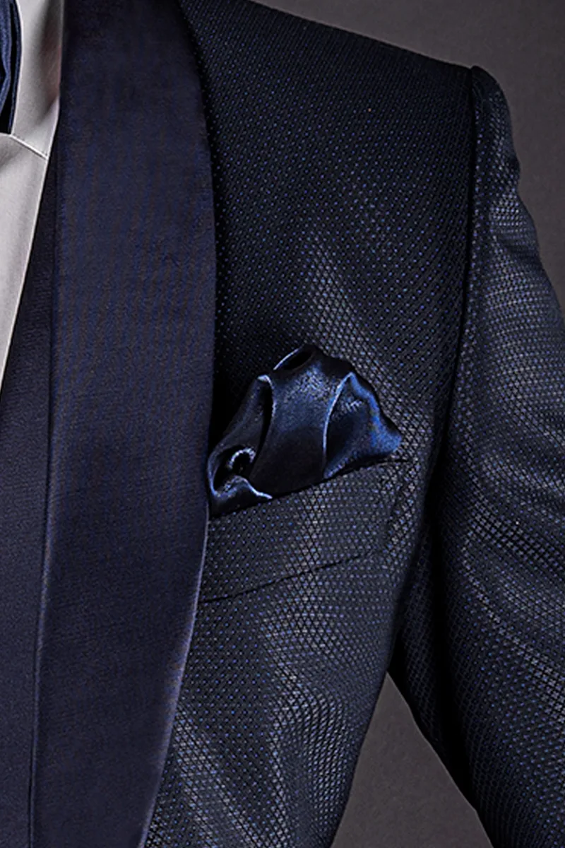 Fazzoletto in lurex blu