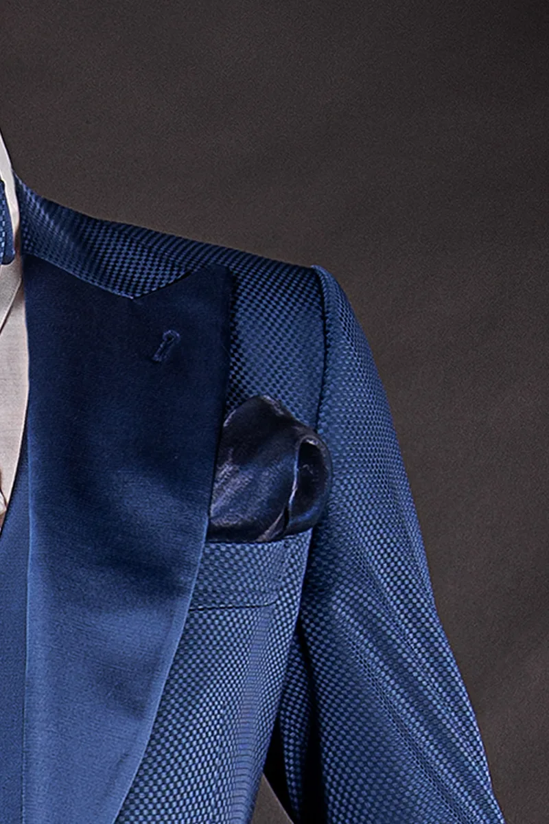 Fazzoletto in lurex blu