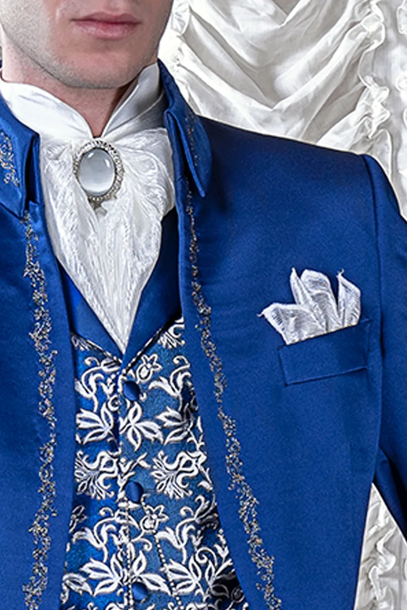 Plastron annodato in pizzo con fazzoletto