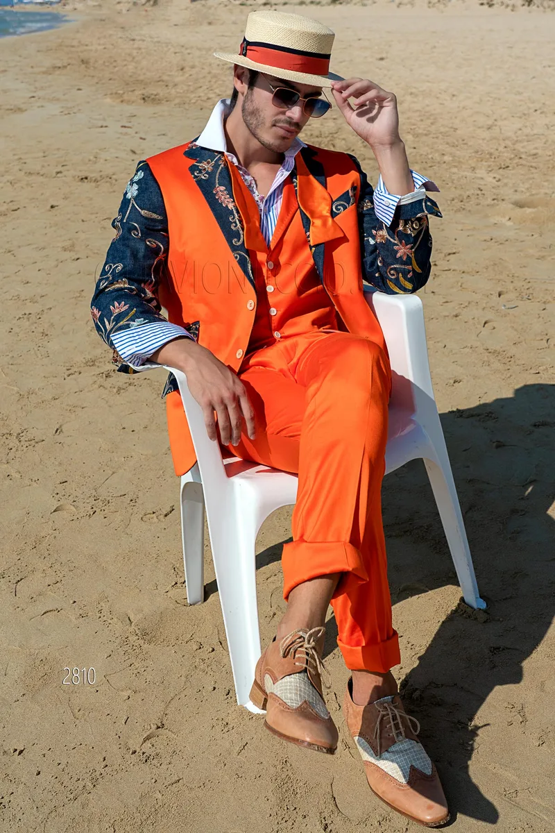 Papillon da annodare in raso arancio
