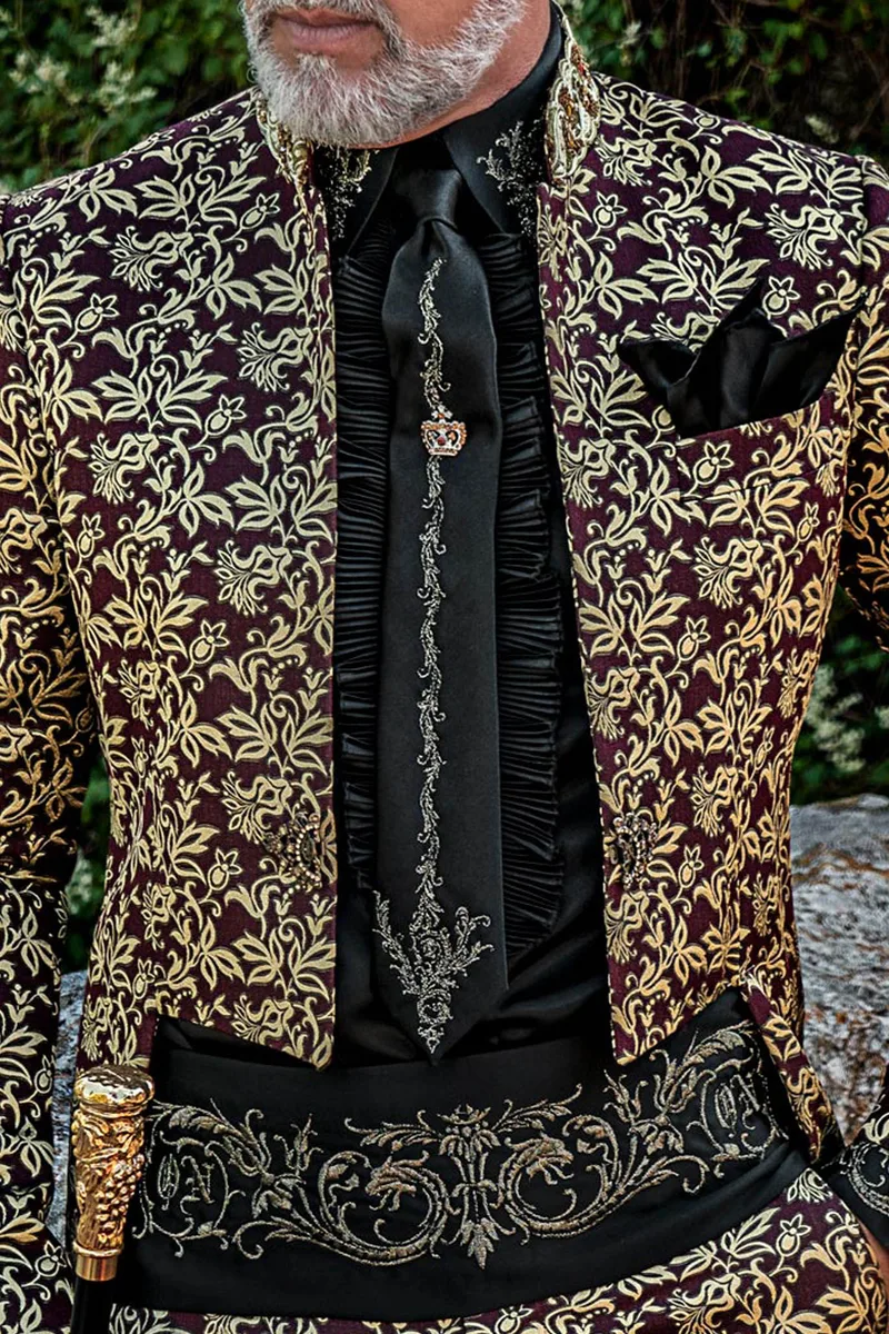Camicia e accessori neri ricamo drago