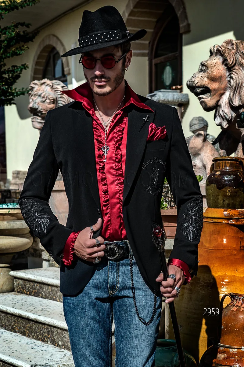 Fazzoletto in raso rosso