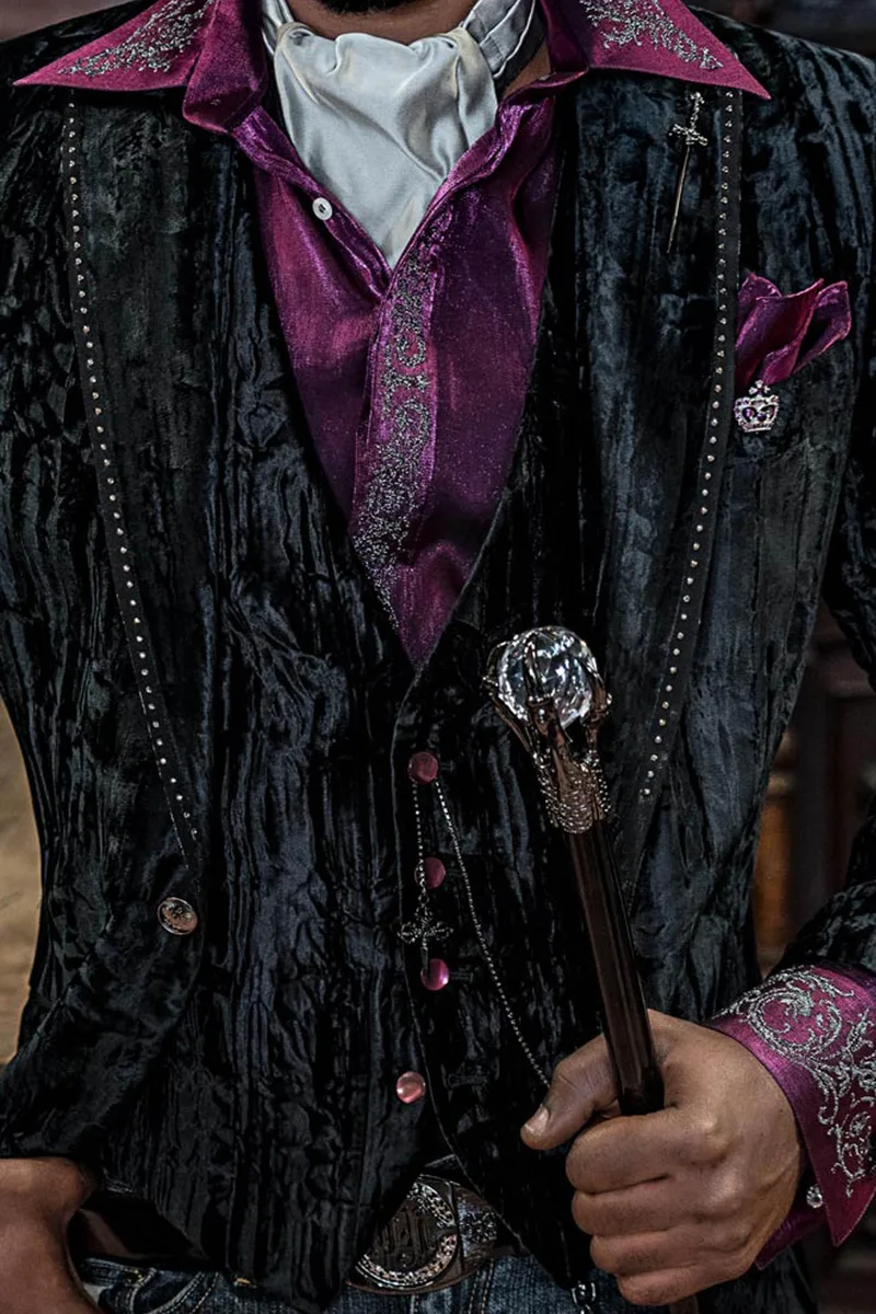 Gilet in velluto nero