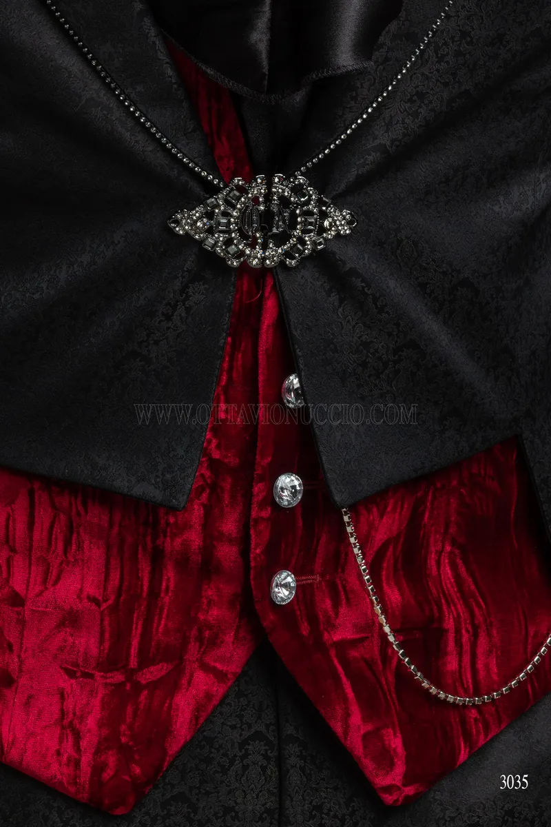 Gilet in velluto bordeaux