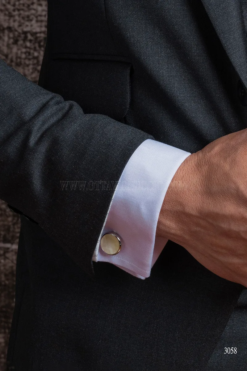 Traje de ceremonia de hombre gris con chaleco a tono – Puño