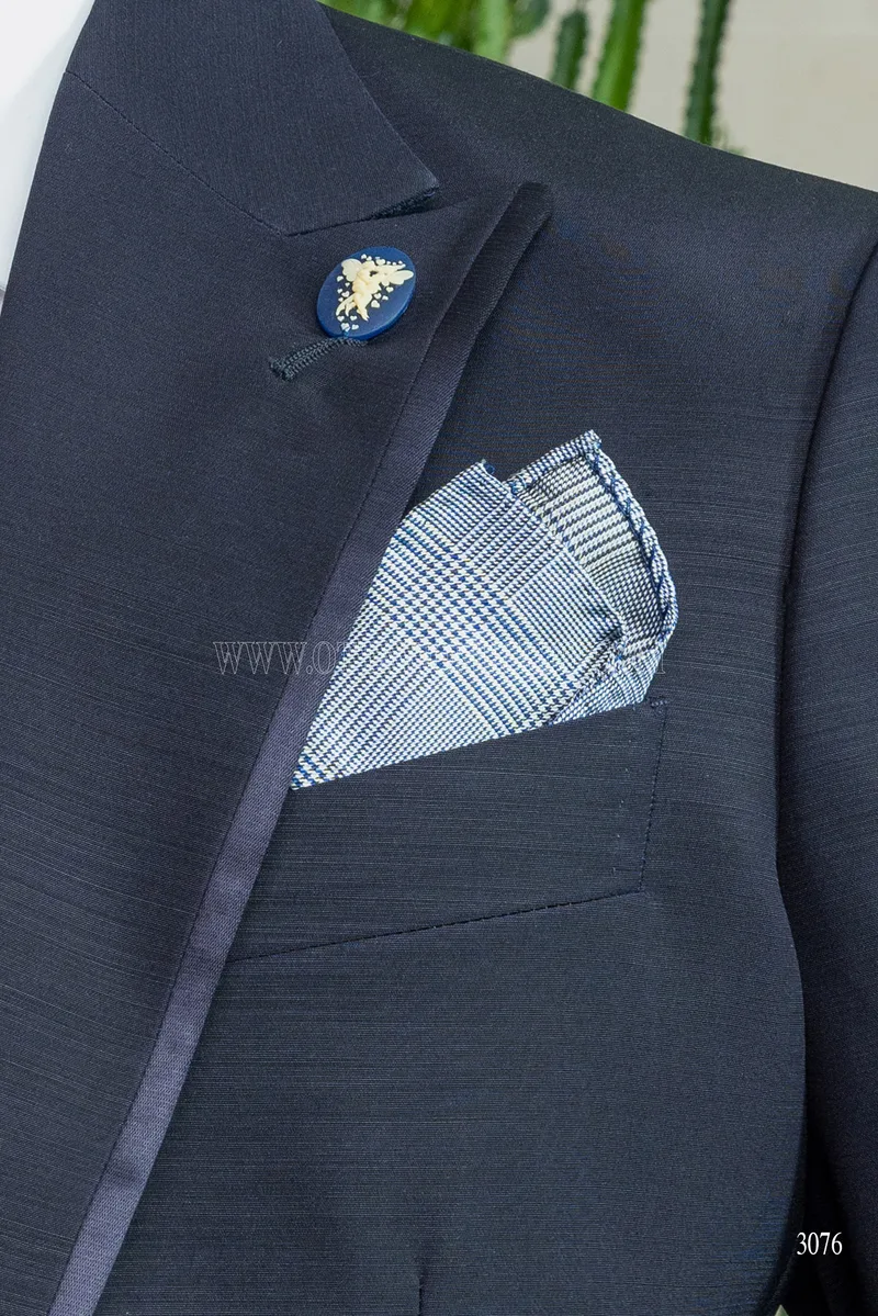 Abito da cerimonia uomo classico blu – Fazzoletto