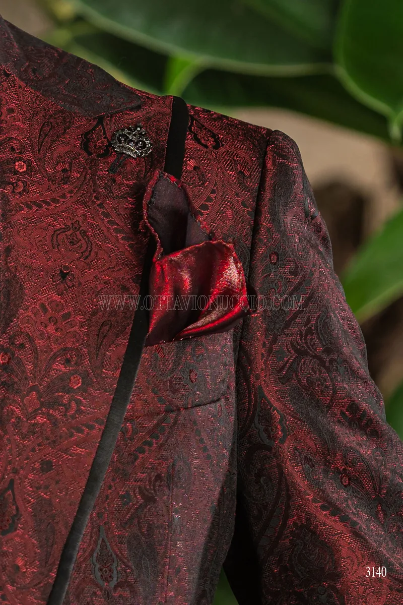 Fazzoletto in lurex rosso