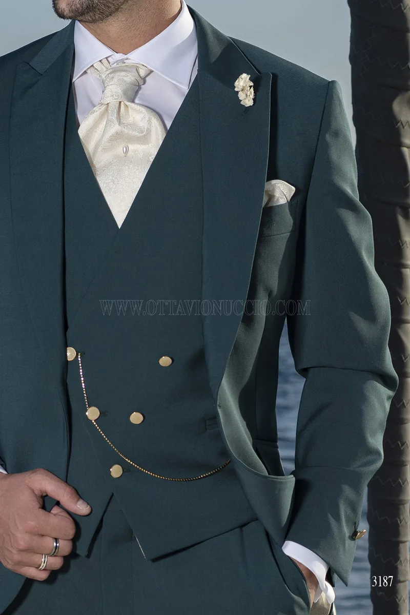 Gilet asimmetrico verde