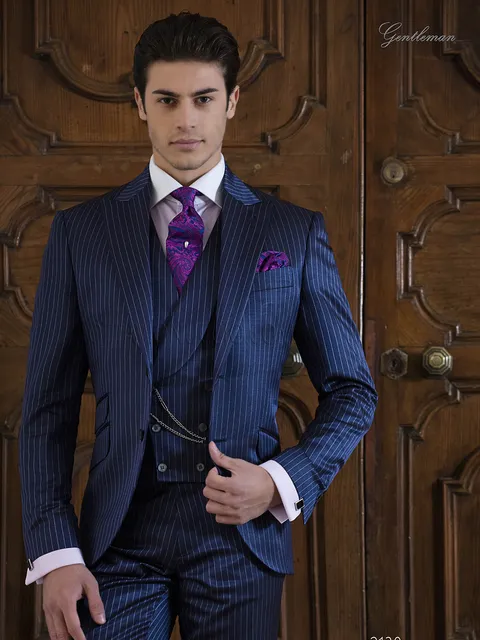 Royal blue fashion men's formal suit