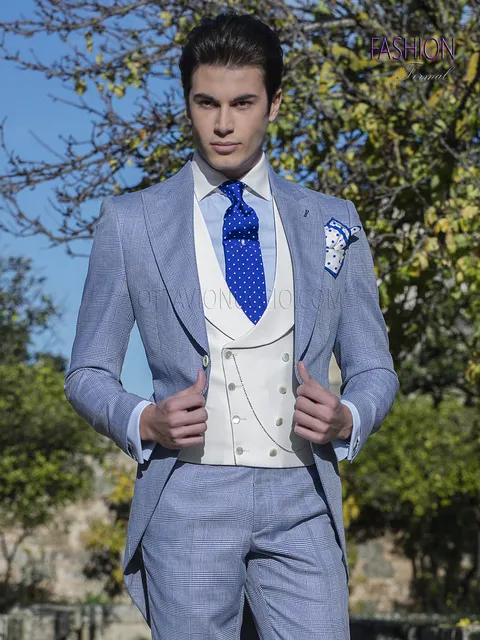 Men's Prince of Wales check groom suit | Fashion morning suit
