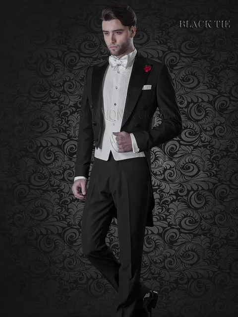 Black tailcoat for the modern groom | Elegant men's suit