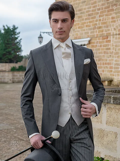 Morning suit, grey formal suit for groom