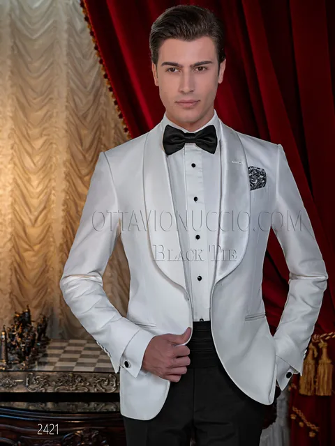 White tuxedo, elegant men's suit for luxury occasions