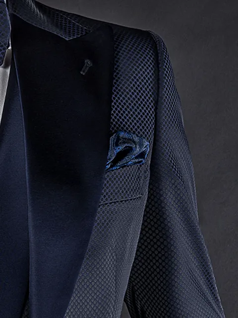 Handkerchief in blue paisley silk