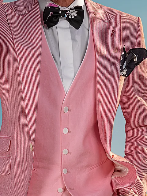 Pink Linen Waistcoat