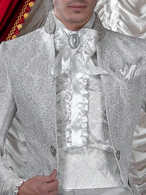 Foulard and Handkerchief in natural white satin