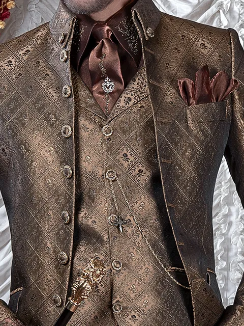 Waistcoat in gold brocade