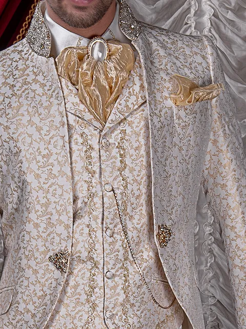 Damask waistcoat with gold embroidery