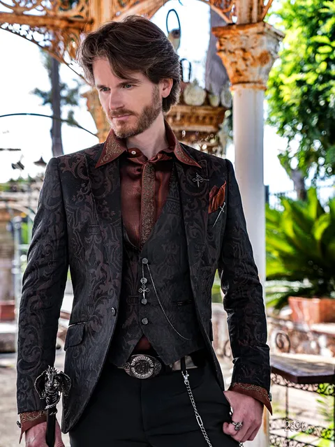 Handkerchief in brown lurex