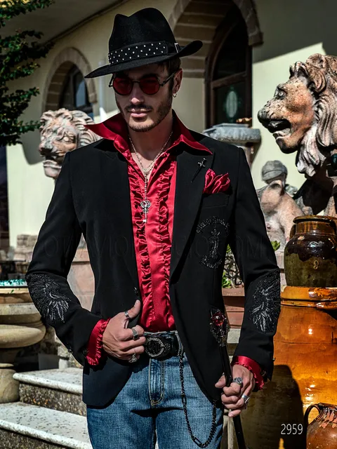 Handkerchief in red satin