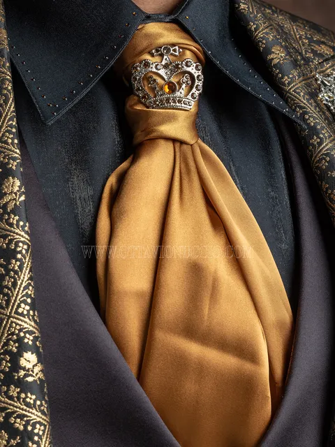 Bronze tone satin scarf