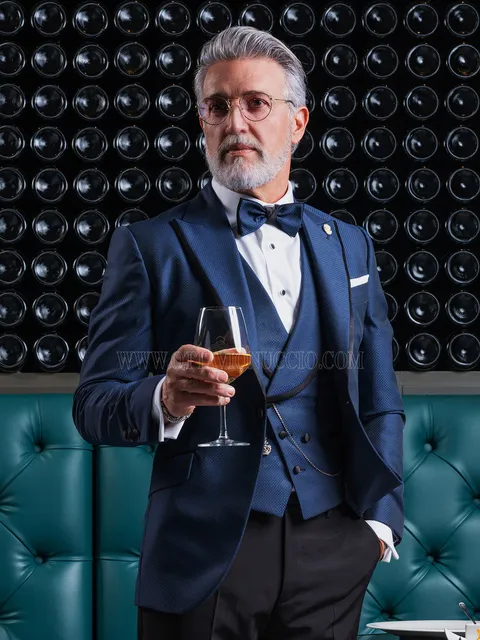 Blue italian tuxedo for gala events