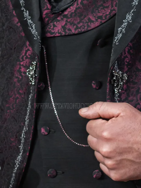 Black double-breasted waistcoat, shawl lapel same jacket fabric