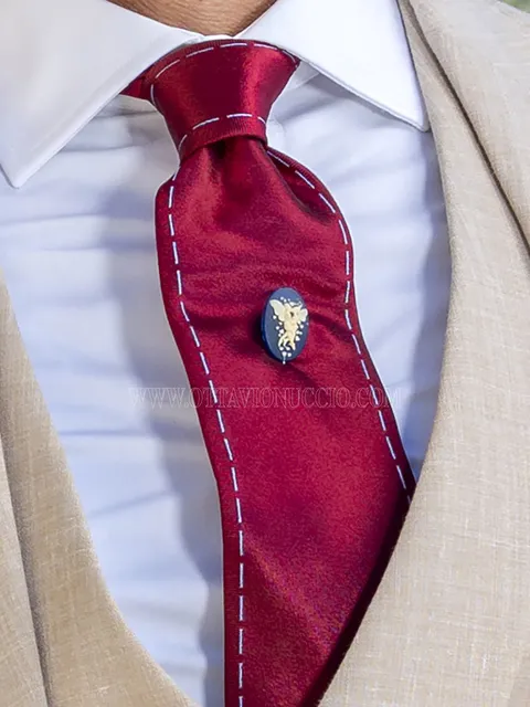 Tie in red silk