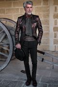 Veste Blazer Sport Homme Platine - Taille XL, Marron, 100% Polyester - Fabriqué En Italie - Occasion