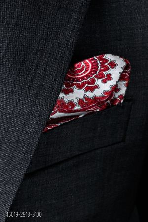 Pañuelo en pura seda diseño paisley rojo a6edf81b19fe1bc4