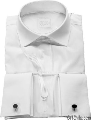 Weißes Hemd aus satinierte Baumwolle 0e6df01145fb9fde