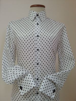 White Shirt with Skull Print