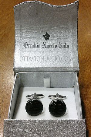 Gemelli forma tonda smaltati neri 8be0efde9ccd01f3