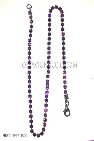 Silber Weste-Kette mit violet Strasssteine 5d2c6b107a4572d6