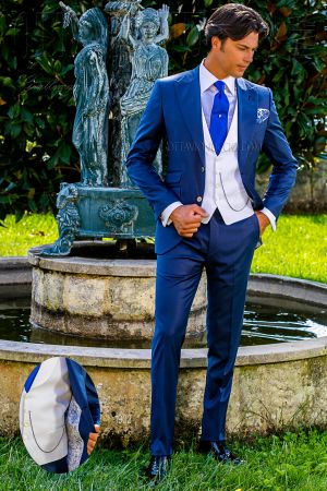 Abito cerimonia uomo blu elettrico