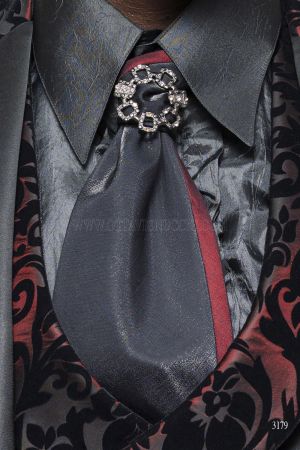 Cravatta e Fazzoletto bicolore nero e rosso 27be120a734a5f06