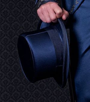 Cilindro in raso blu 86bacbfb13261cb9