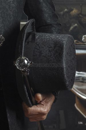 Cilindro in tessuto damascato nero 9a62a9d4d00e528a