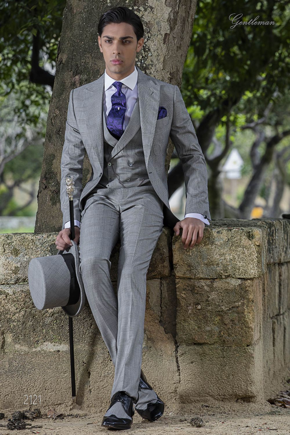 grey morning dress Shop Label M Gray 100% Wool Pants main image 0