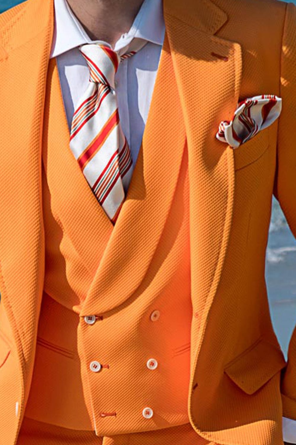 Ambiente Private Kitano オレンジ　セットアップ　スーツ Men's Spring Summer 2026 Collection | Kiton