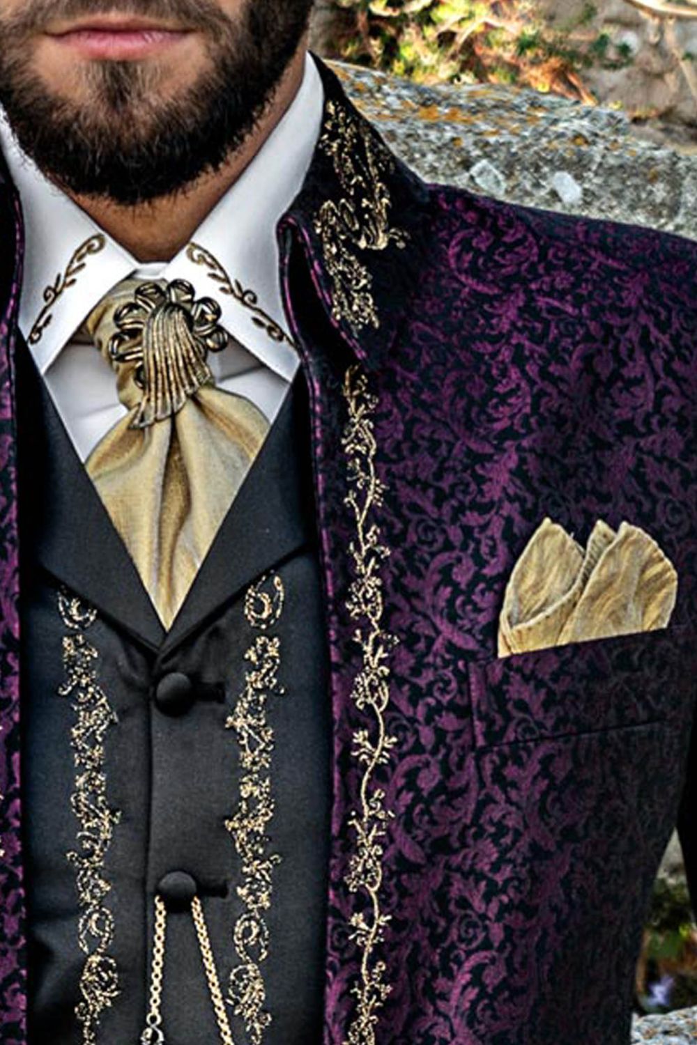 Cravatta A Fiocco Uomo Viola In Raso, Pronta E Prellegata, Perfetta Per Matrimonio O Cerimonie By DQT - Foto 3