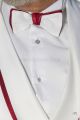 Papillon bicolore bianco nodo rosso 65e87d6734916e6c